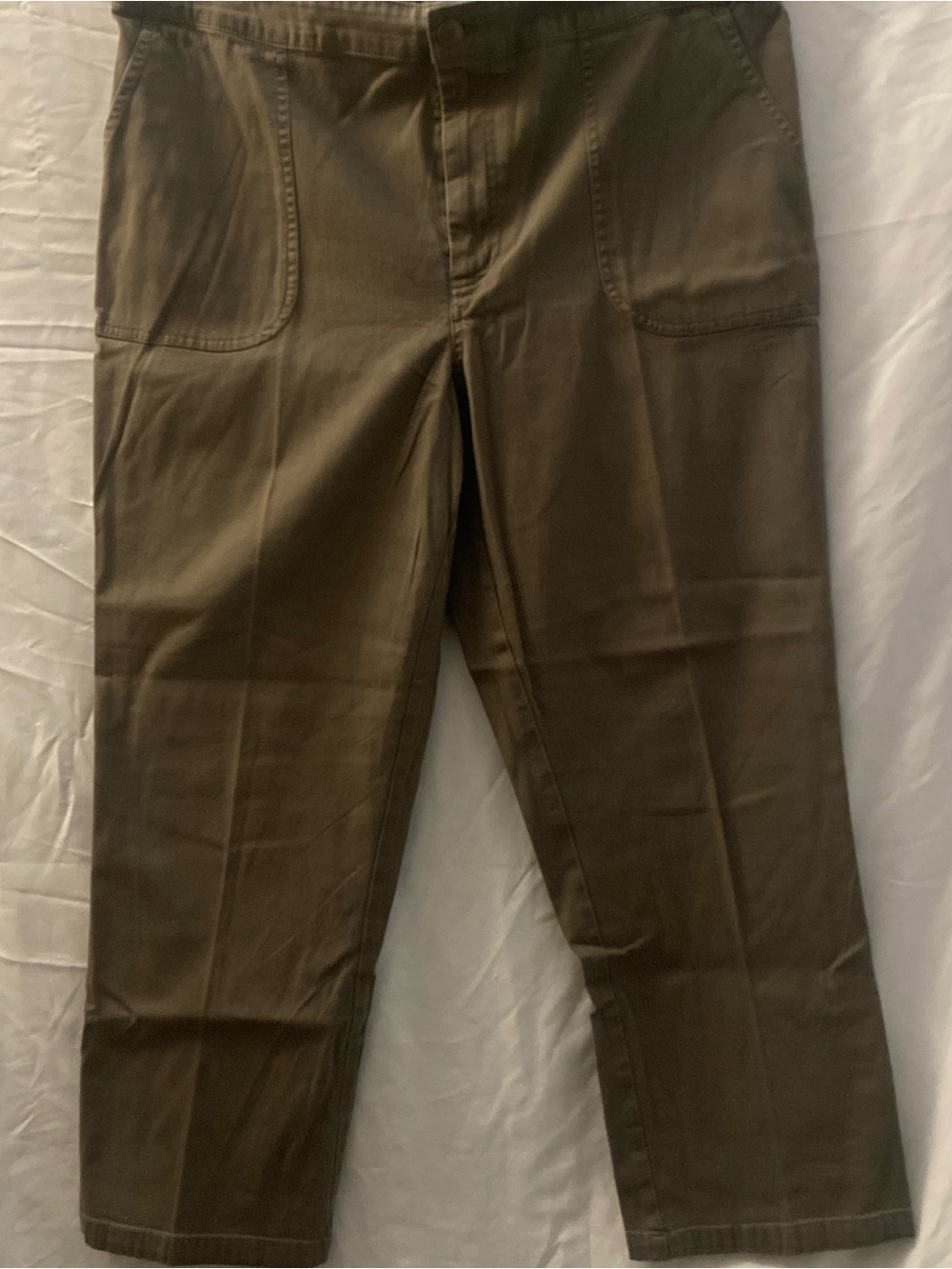 Lisa Rinna Collection Olive Cropped Jeans